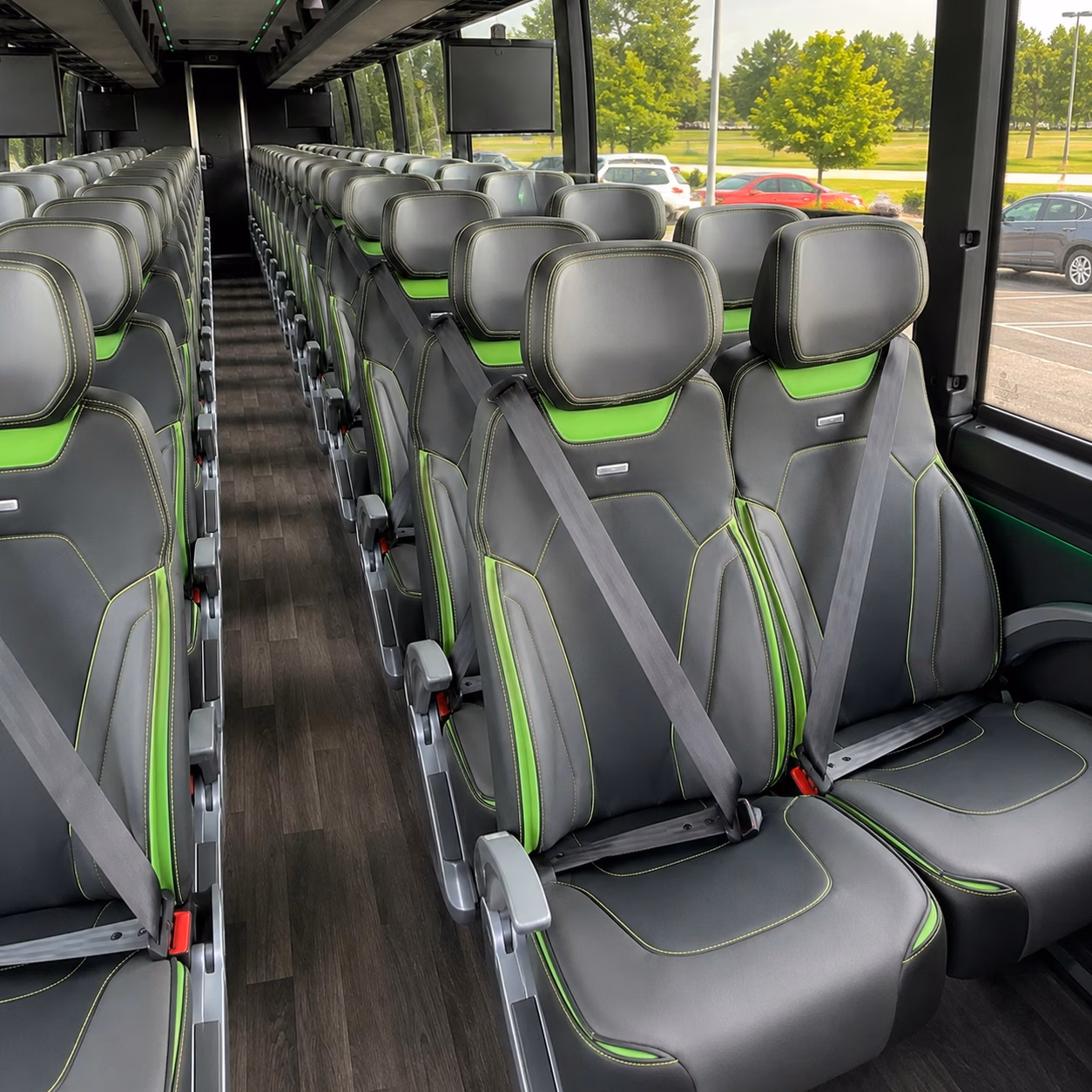 greensboro charter bus rental inside