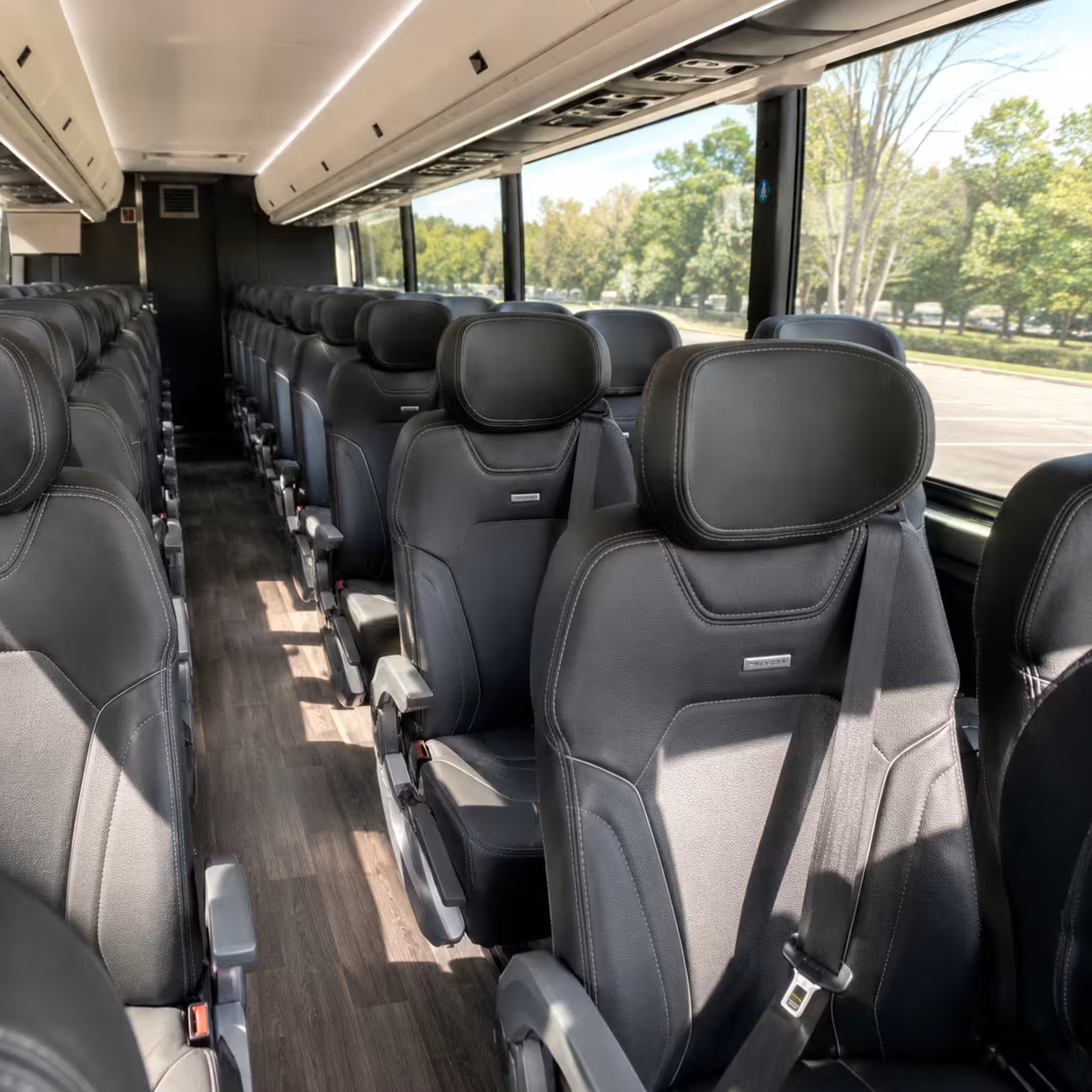 greensboro charter bus rental interior